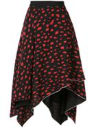Proenza Schouler Leopard Print Asymmetric Skirt - Black