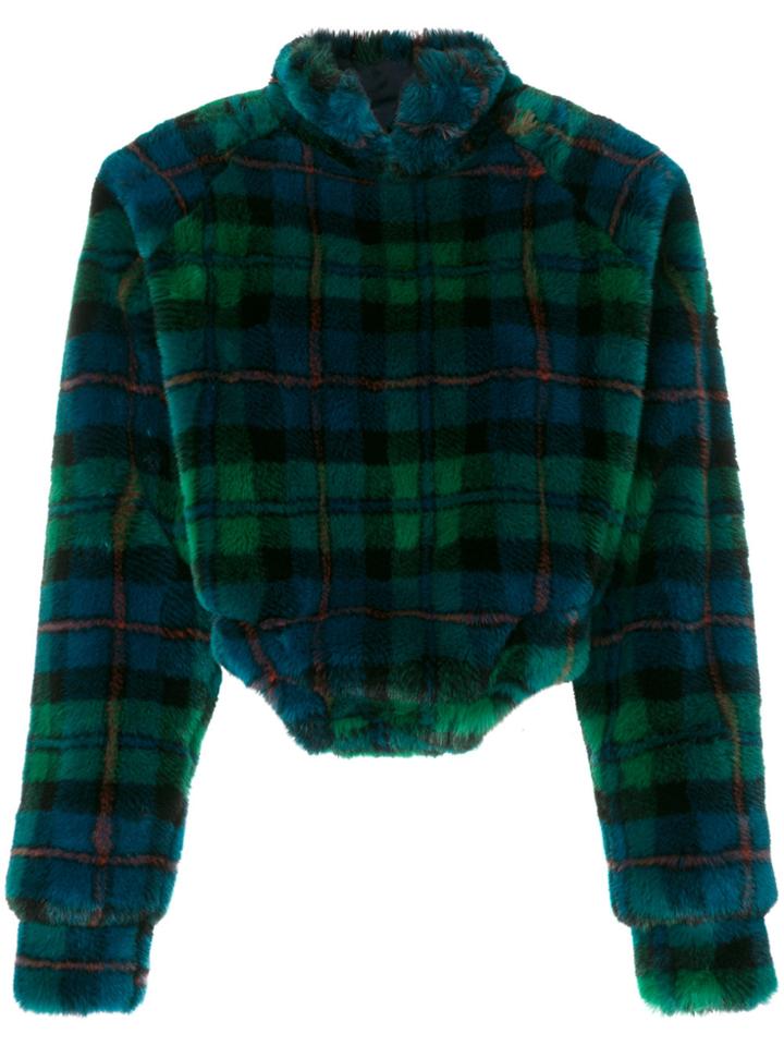 Esteban Cortazar Textured Checked Turtleneck Sweater - Multicolour