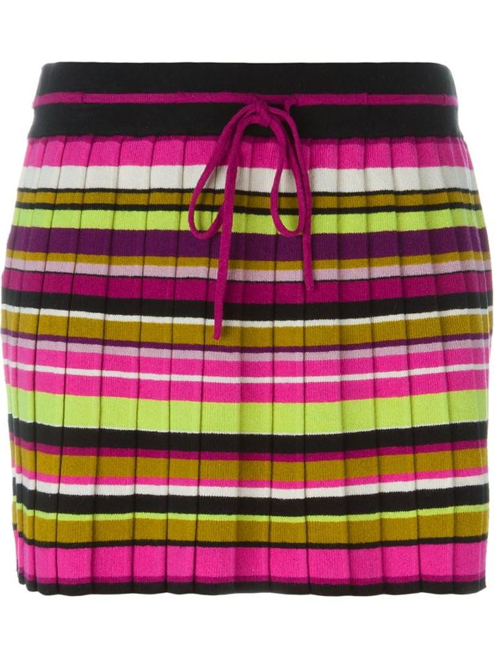 Missoni Vintage Pleated Striped Skirt