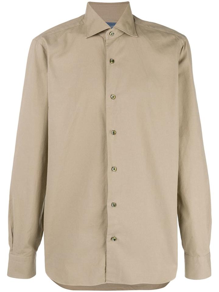 Barba Classic Collared Shirt - Nude & Neutrals