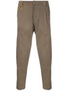 Low Brand Cropped Slim Trousers - Brown