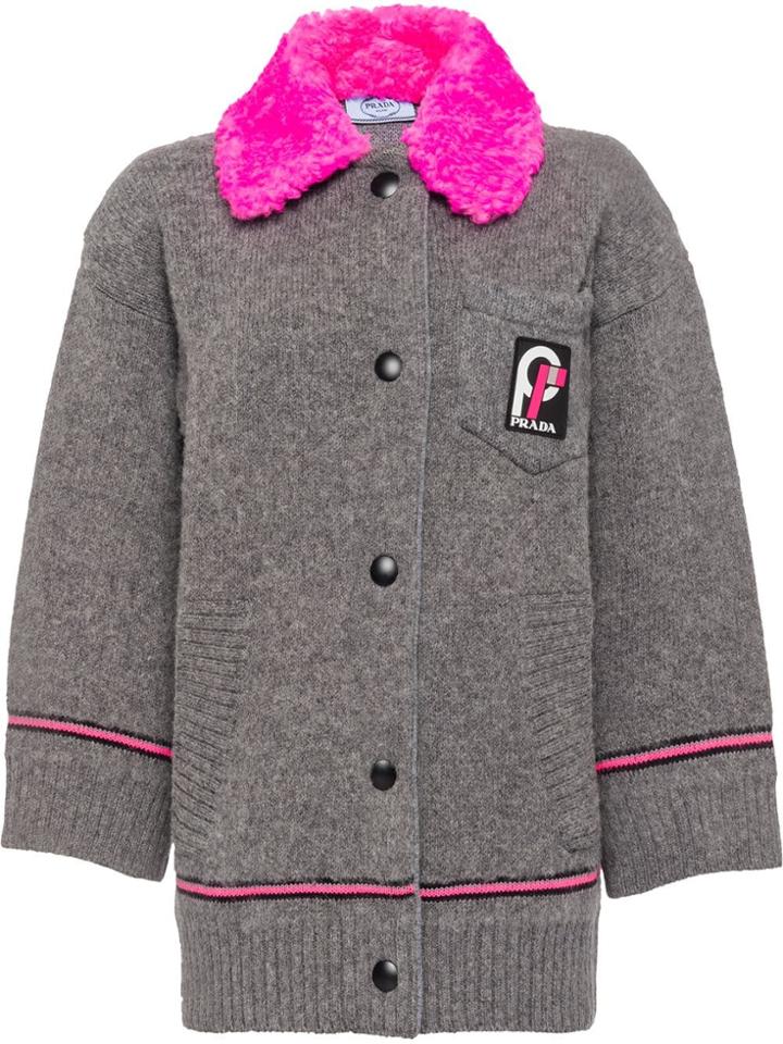 Prada Boxy Cardigan - Grey