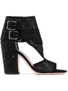 Laurence Dacade Buckled Lace Sandals - Black