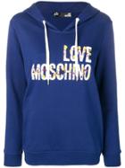 Love Moschino Cheerleader Doll Logo Hoodie - Blue