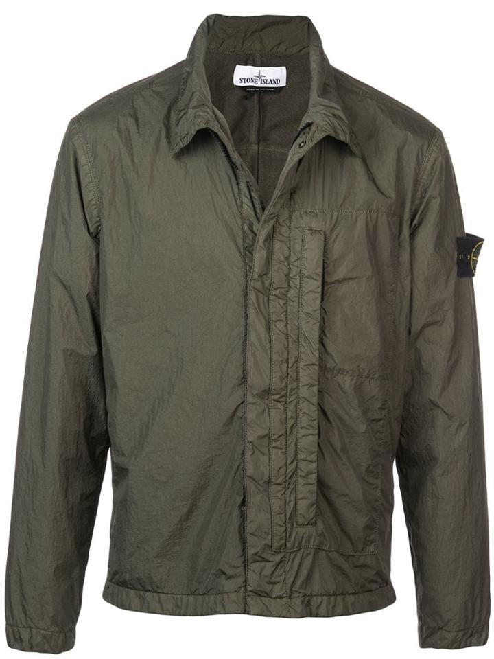 Stone Island Creased Lightweight Jacket - Green