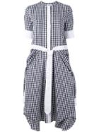 Thom Browne - Checked Dress - Women - Cotton - 40, Blue, Cotton