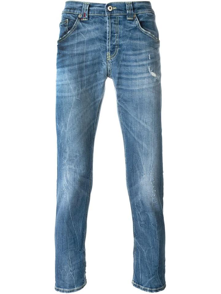 Dondup Mius Jeans, Men's, Size: 40, Blue, Cotton/spandex/elastane/polyester