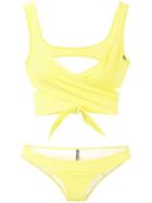 Lisa Marie Fernandez Marie-louise Criss-cross Bikini - Yellow & Orange