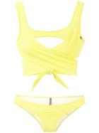 Lisa Marie Fernandez Marie-louise Criss-cross Bikini - Yellow & Orange