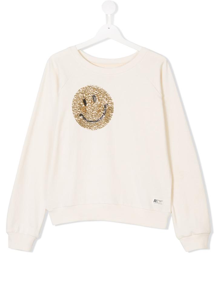 American Outfitters Kids Teen Sequin-embellished Sweatshirt - White
