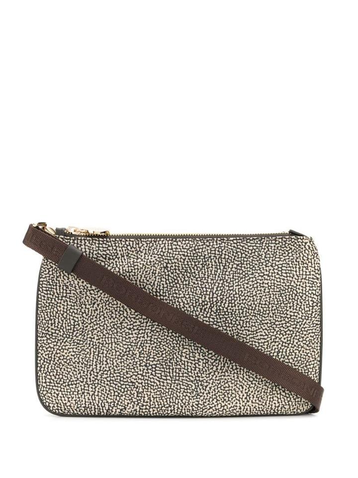 Borbonese Animal Print Cross Bag - Brown