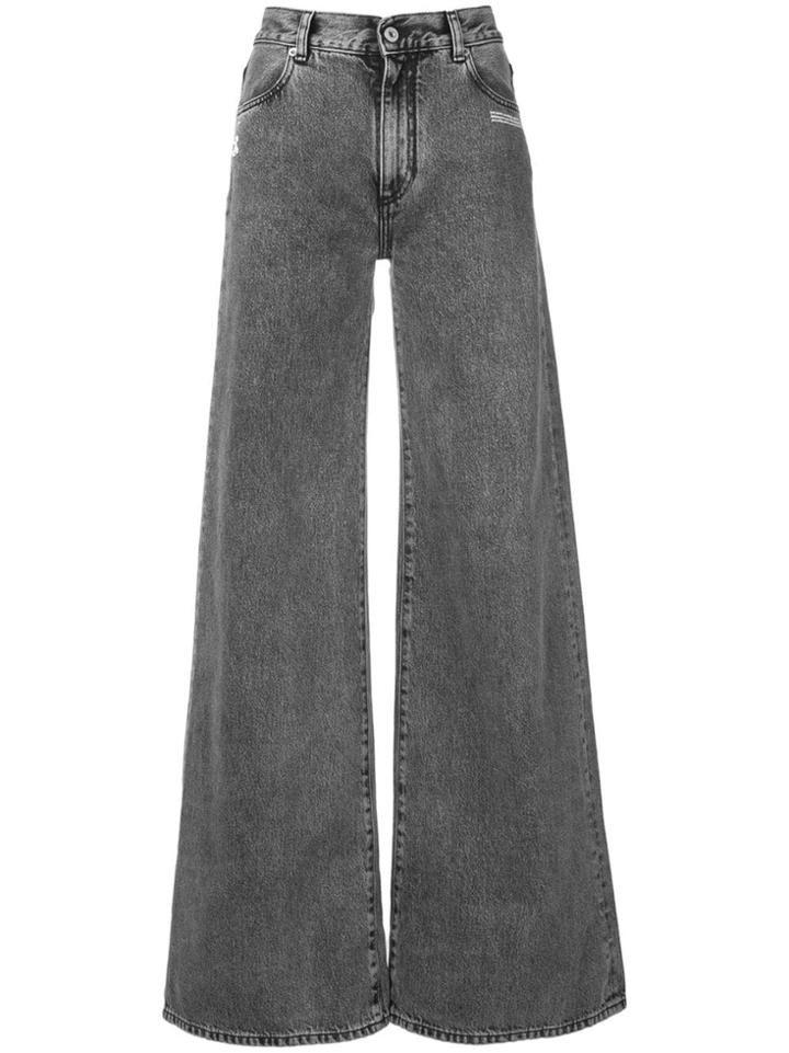 Off-white Long Flared Jeans - Black