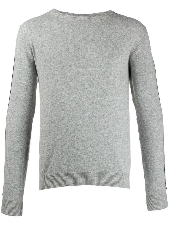 Les Hommes Urban Stripe Detail Jumper - Grey