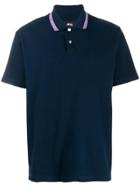 Stussy Ribbed Polo Shirt - Blue