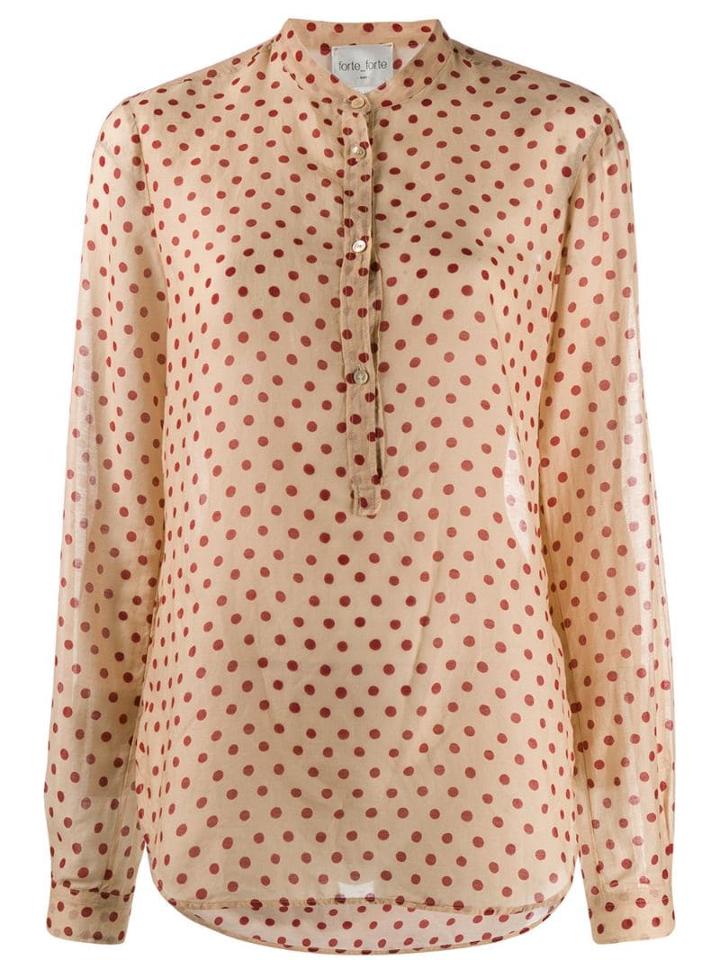 Forte Forte Polka Dot Blouse - Neutrals