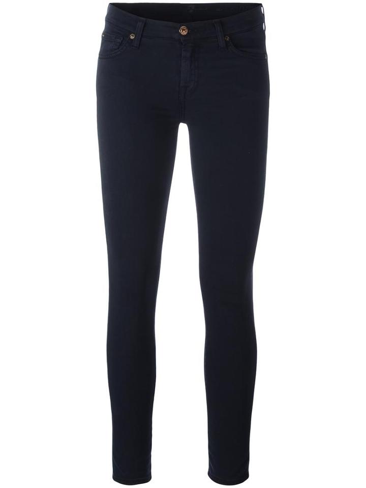 7 For All Mankind Skinny Jeans, Women's, Size: 25, Blue, Lyocell/modal/cotton/spandex/elastane