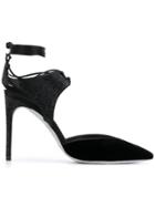 René Caovilla Tie Up Pumps - Black
