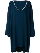 Mm6 Maison Margiela Oversized Draped Dress With Faux Pearl Detail -