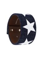 Givenchy Stars Sleeve Denim Bracelet, Women's, Size: Medium, Blue