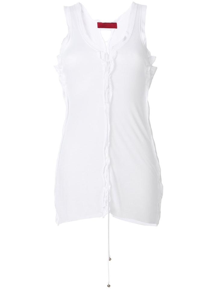 Di Liborio Distressed Vest Top - White