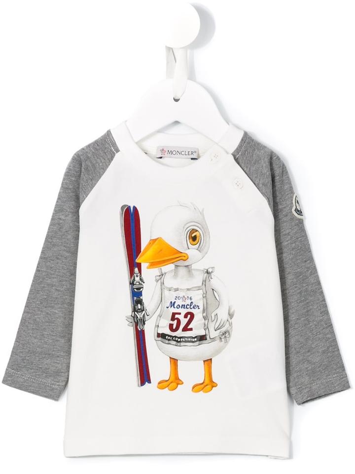 Moncler Kids Ski Duck T-shirt, Toddler Boy's, Size: 12 Mth, White