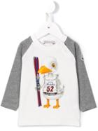 Moncler Kids Ski Duck T-shirt, Toddler Boy's, Size: 12 Mth, White