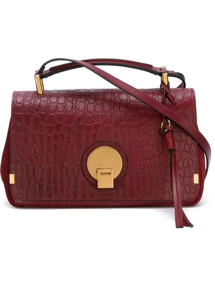 Chloé Crocodile Effect Shoulder Bag