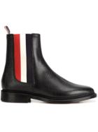 Thom Browne Tricolor Panel Chelsea Boots - Black