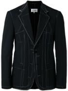 Maison Margiela Contrast-lining Blazer, Men's, Size: 52, Black, Cotton/wool/polyamide/viscose