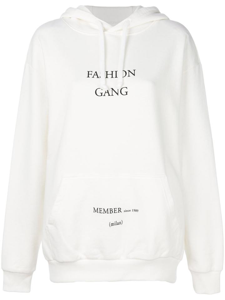 Ih Nom Uh Nit Fashion Gang Slogan Hoody - White