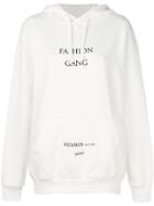 Ih Nom Uh Nit Fashion Gang Slogan Hoody - White
