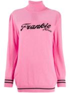 Frankie Morello Logo Knit Longline Jumper - Pink