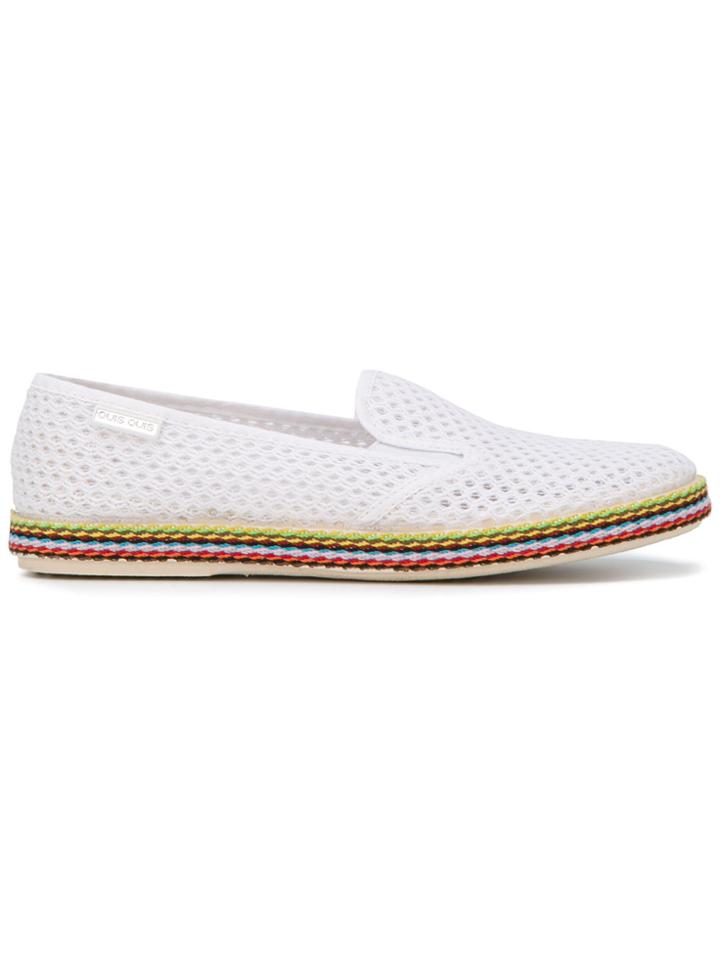 Quis Quis Perforated Slip-on Sneakers - White