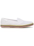 Quis Quis Perforated Slip-on Sneakers - White