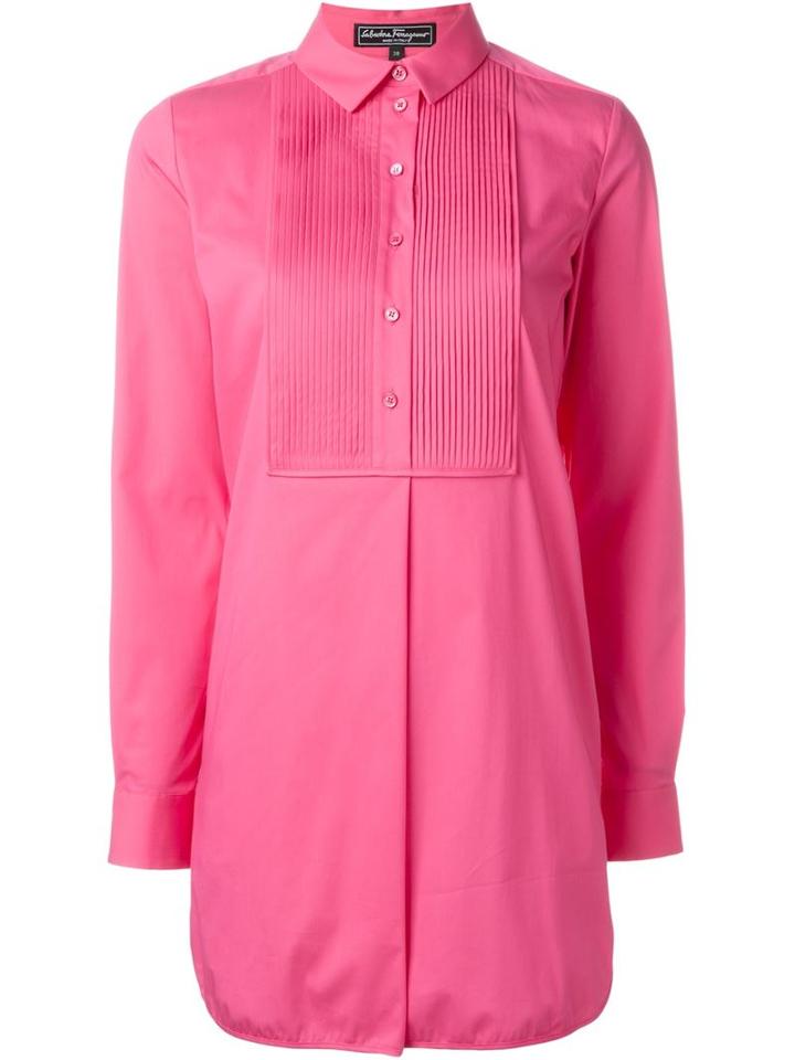 Salvatore Ferragamo Pleated Bib Shirt