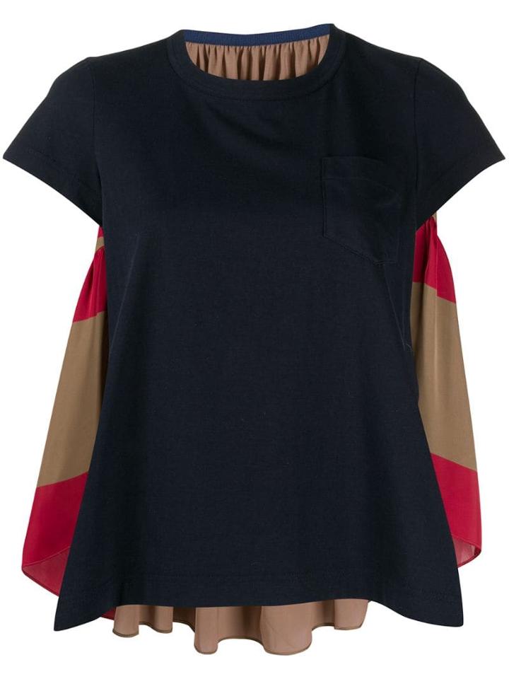 Sacai Contrast Back Panel T-shirt - Blue