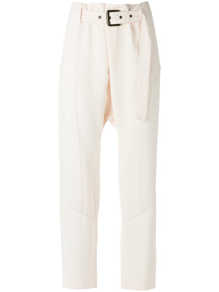 Talie Nk - Cropped Trousers - Women - Acetate/viscose - 36, Women's, White, Acetate/viscose