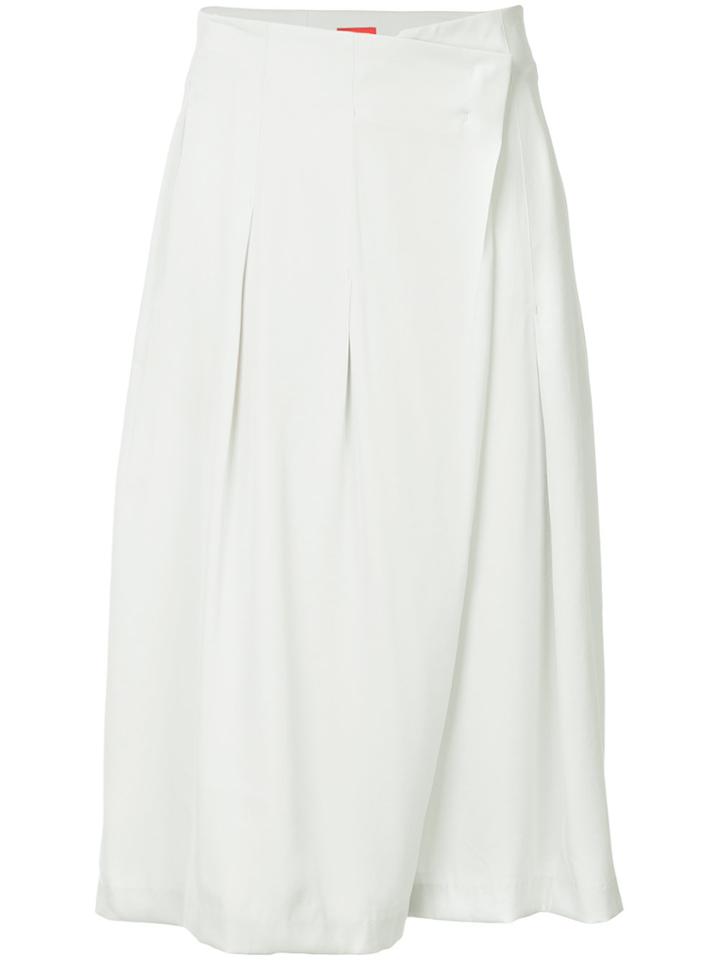Des Prés Wrap Front Skort Style Culottes - Grey