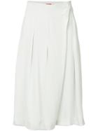 Des Prés Wrap Front Skort Style Culottes - Grey