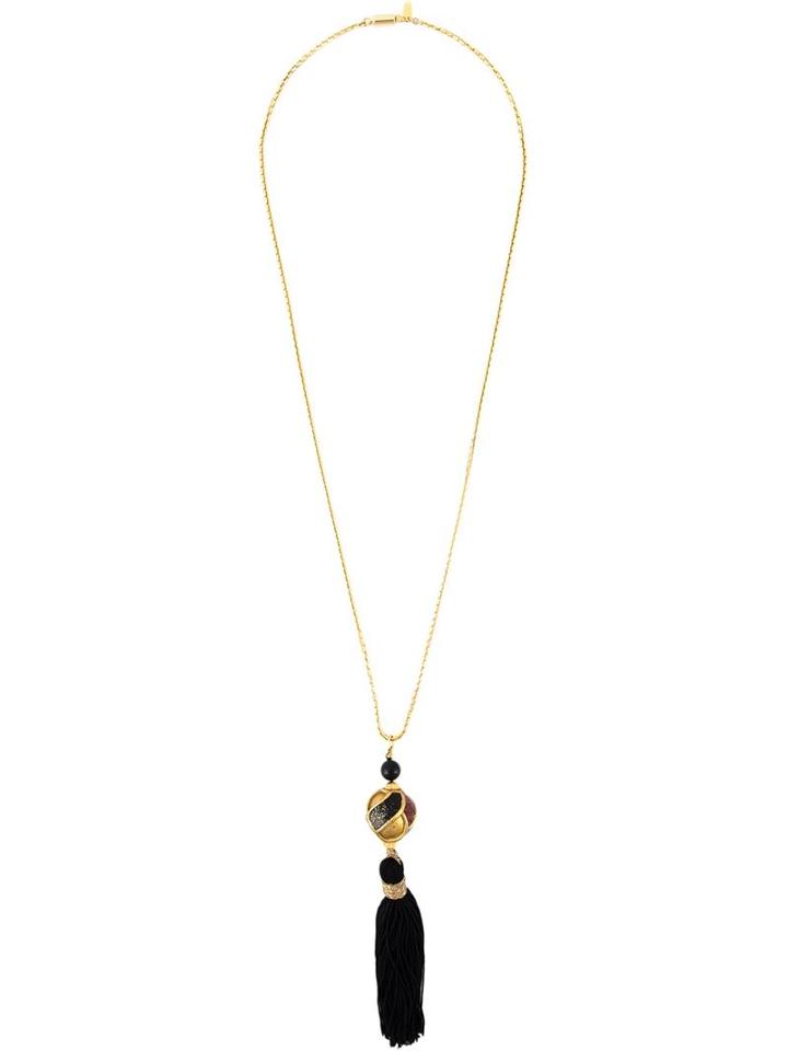 Emanuel Ungaro Vintage Sautoir Pendant Necklace, Women's, Metallic