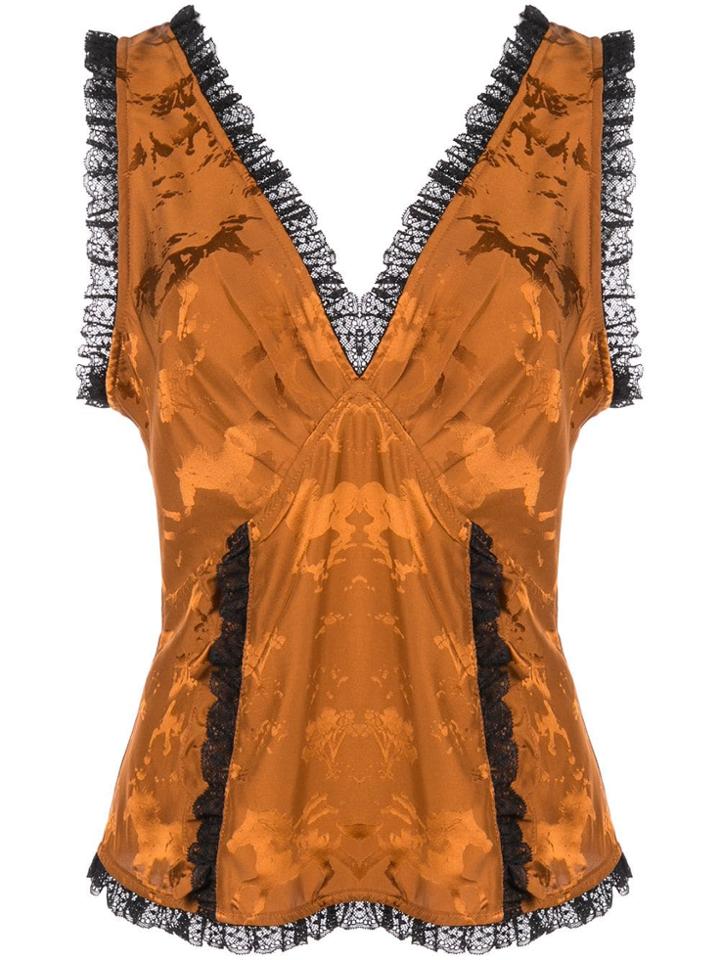 Ganni Horse Print Tank Top - Brown
