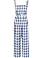 Reformation Mara Check Print Two-piece Set - Blue