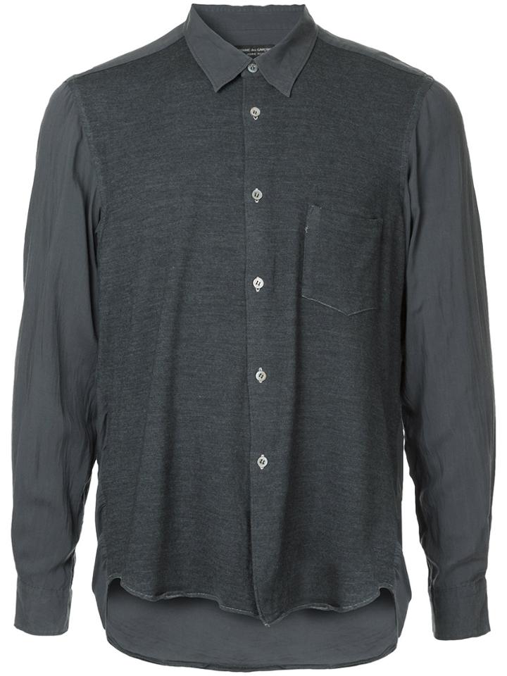 Comme Des Garçons Vintage Knit Front Shirt - Grey