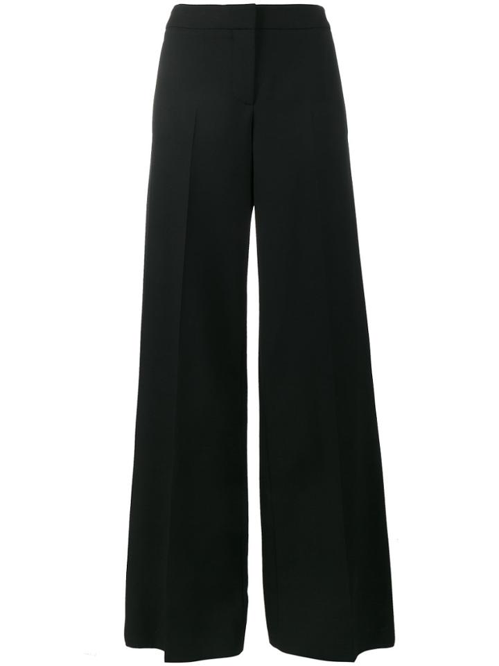Alexander Mcqueen High Waisted Wide Leg Trousers - Black