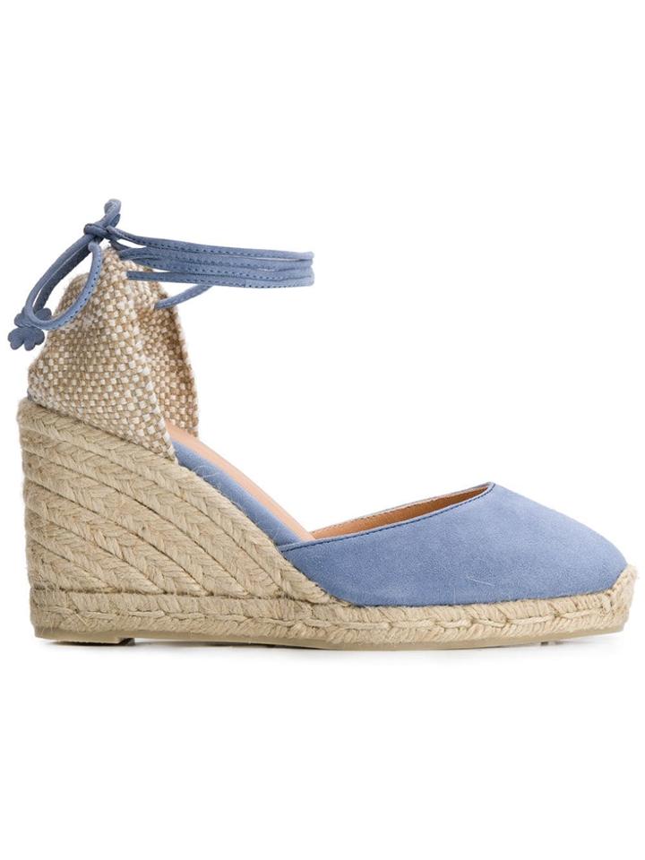 Castañer Carina 80 Wedge Espadrilles - Blue