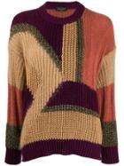 Roberto Collina Color-block Knit Sweater - Brown