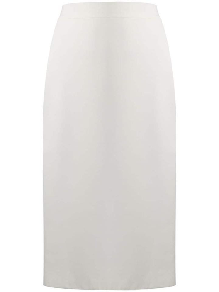 Loulou High-waisted Pencil Skirt - White
