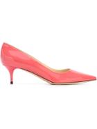 Jimmy Choo Aza Pumps, Women's, Size: 38, Pink/purple, Patent Leather/leather