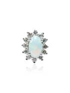 Rosa De La Cruz White Gold, Diamond And Opal Single Stud Earring -