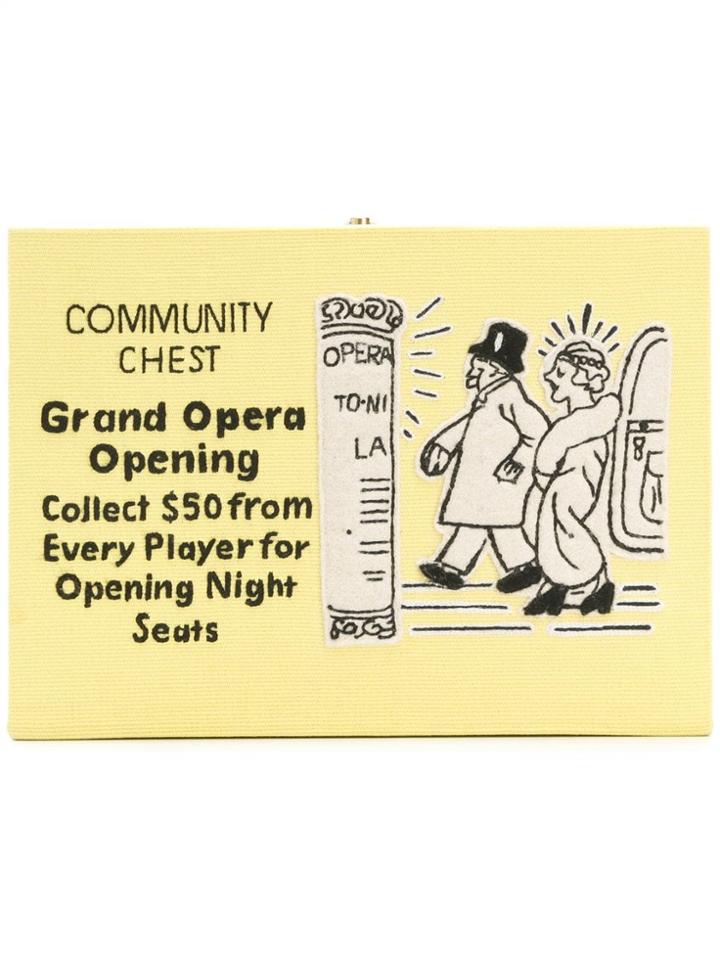 Olympia Le-tan Community Chest Clutch Bag - Yellow